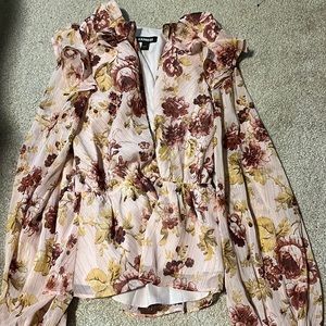 BOGO FREE! NWOT Express Size medium peplum floral blouse